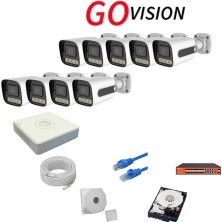 Go Vision 9'lu 4mp 4K Ultra Hd Ip Güvenlik Kamera Seti (Gece Görüşlü, Dış Mekan Uyumlu)