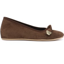 Gönderi(r) Kadın Kahve Süet  Tokalı Feta Dolgulu Ayakkabı