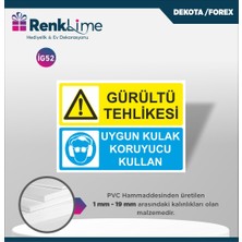 Renklime Uyarı Ikaz Levhası - Gürültü Tehlikesi