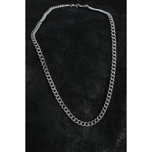 Bazarhane 316L Çelik Klasik Zincir Model Gümüş Renk Erkek Kolye