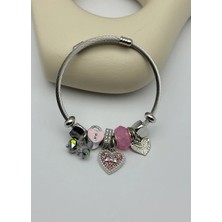 Biju Yılmaz Çelik Silver Bileklik - 25-BLK309