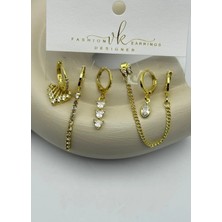 Biju Yılmaz Vip 6'lı Gold Küpe - 25-VIP180