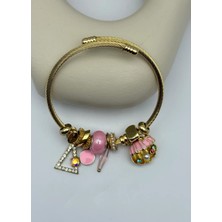 Biju Yılmaz Çelik Gold Bileklik - 25-BLK260