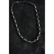 Bazarhane 316L Çelik Kral Zincir Model Gümüş Renk Erkek Kolye