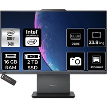 Lenovo Thinkcentre Neo 50A Intel Core 7 240H 16GB 2tb SSD 23.8" Fhd Fdos All In One Bilgisayar & Per4 USB Bellek 12SC004MTRP309