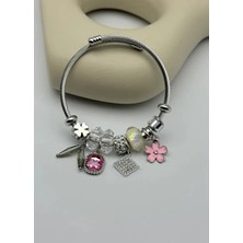 Biju Yılmaz Çelik Silver Pandora Bileklik - 25-BLK290