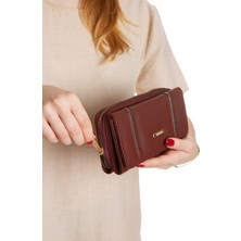 Newish Polo Kadın Vegan Deri Telefon Bölmeli Cüzdan ve Kartlık - NEW394