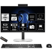 Hp Prostudio 4 G1I Intel Core Ultra 5 235T 24GB 1tb SSD 23.8" Fhd W11P Touch All In One Bilgisayar & Per4 USB Bellek BY7E9ETPN393