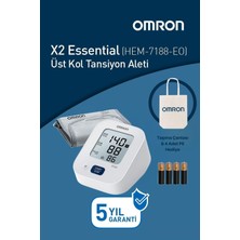 Omron X2 Essential Üst Koldan Ölçer Dijital Tansiyon Aleti+ Omron Tela Bez Çanta Hediyeli (m2 basic)