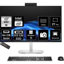 Hp Elitestudio 8 G1I Intel Core Ultra 7 265 64GB 512GB SSD 23.8" Fhd W11P Touch All In One Bilgisayar & Per4 USB Bellek CS7D3ETPN412