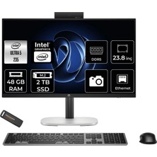 Hp Prostudio 4 G1I Intel Core Ultra 5 235T 48GB 2tb SSD 23.8" Fhd Fdos Touch All In One Bilgisayar & Per4 USB Bellek BY7E9ETPN329