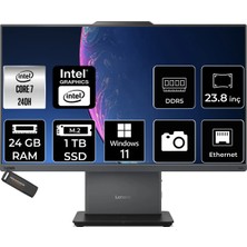 Lenovo Thinkcentre Neo 50A Intel Core 7 240H 24GB 1tb SSD 23.8" Fhd W11H All In One Bilgisayar & Per4 USB Bellek 12SC004MTRP353