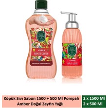 Eyüp Sabri Tuncer Amber Doğal Zeytinyağlı Köpük Sabun 1.5 LT+500 ml x 2 Set