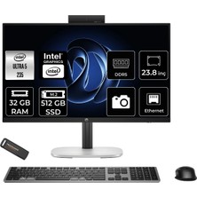 Hp Prostudio 4 G1I Intel Core Ultra 5 235T 32GB 512GB SSD 23.8" Fhd Fdos Touch All In One Bilgisayar & Per4 USB Bellek BY7E9ETPN317