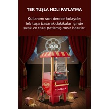 Teknoloji Gelsin Mısır Patlatma Makinesi Yeni Nesil Yağsız & Sağlıklı Retro Popcorn Ev-Ofis Şık Tasarım 40 cm