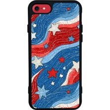 iPhone Se Uyumlu Retro Yildizlar Tasarımlı Glossy Premium Kılıf