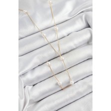 Bazarhane Pirinç Inci Figürlü Y Model Gold Renk Kadın Kolye