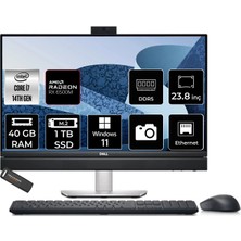 Dell Optiplex 7420 Plus Intel Core I7 14700 40GB 1tb SSD RX6500M/4GB 23.8" Fhd W11P Touch All In One Bilgisayar & Per4 USB Bellek N005O7420AIOP403