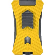 Parmida Çift Pürmüz Alevli Puro Çakmağı - Entegre Delicili (Punch) - Sarı