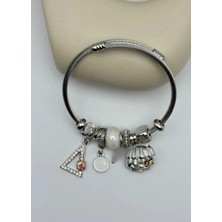 Biju Yılmaz Çelik Silver Pandora Bileklik - 25-BLK293
