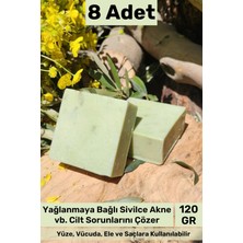 Carlburn #bitkiselsabun Doğal Güzel Kokulu El Yüz Saç Vücut Orijinal Bitkisel Çay Ağacı Sabunu 120G - 8 Adet