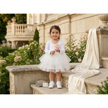 Lina Baby Bloomm Kız Çocuk Bayramlık Tütü Elbise Tüllü Kurdaleli Prenses Elbise