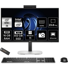 Hp Prostudio 4 G1I Intel Core Ultra 5 235T 16GB 512GB SSD 23.8" Fhd W11H Touch All In One Bilgisayar & Per4 USB Bellek BY7E9ETPN347