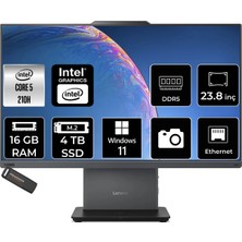 Lenovo Thinkcentre Neo 50A Intel Core 5 210H 16GB 4tb SSD 23.8" Fhd W11H All In One Bilgisayar & Per4 USB Bellek 12SC004VTRP350