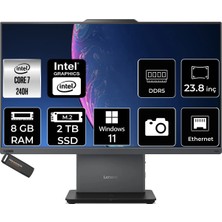 Lenovo Thinkcentre Neo 50A Intel Core 7 240H 8gb 2tb SSD 23.8" Fhd W11H All In One Bilgisayar & Per4 USB Bellek 12SC004MTRP344