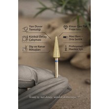 Rulia Professional Elmas Freze Ucu Mavi Bant Orta Sertlik Yan Duvar ve Kütikül Temizliği