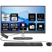 Hp Proone 240 G10 Intel Core Ultra 5 125U 48GB 512GB SSD 23.8" Fhd W11P All In One Bilgisayar & Per4 USB Bellek D1GD0ETPN407