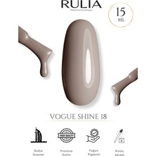 Rulia Professional Rulia Shinev 18 Kalıcı Oje 15 ml - Made In Dubai - Profesyonel Fırçası Ile Kolay Sürülür