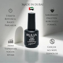 Rulia Professional Rulıa Top Coat No Wipe Ultra Parlak, Akma Yapmayan Profesyonel Top Kat - 15 ml