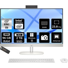Hp Proone 240 G10 Intel Core Ultra 5 125U 96GB 2tb SSD 23.8" Fhd W11H All In One Bilgisayar & Per4 USB Bellek A54Z6ETPN379