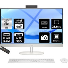 Hp Proone 240 G10 Intel Core Ultra 5 125U 8gb 4tb SSD 23.8" Fhd Fdos All In One Bilgisayar & Per4 USB Bellek A54Z6ETPN305
