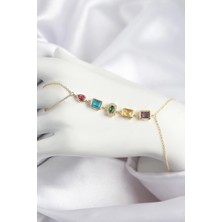 Bazarhane Pirinç Renkli Zirkon Taşlı Model Gold Renk Şahmeran