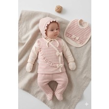 Zeynuko Kız Bebek Raporlu Fiyonklu Fistolu %100 Pamuk  0-3 Yenidoğan Hastane Çıkışı Zıbın Seti Kutulu