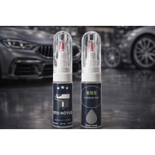 Genel 695 Kurşun Gri Oto Rötuş Boyası 20 ml | Çizik Giderici Kalem | Fırçalı & Iğneli Uç