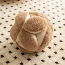 Toysme Lüks Üç Boyutlu Düğüm Pelüş Kırlent - Yumuşak Doku Modern Dekoratif Düğüm Yastık