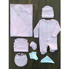 DMR Elegance Dantel Işlemeli 10 Parça Yeni Doğan Hastane Seti %100 Pamuk