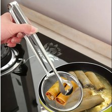 Genel Paslanmaz Çelik Yağ Süzgeç Maşası 28.5 cm – Ince Gözenekli, Ergonomik Saplı, Kızartma Servis Maşası