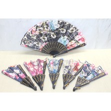 Cngzhn Plastik Çiçek Desenli Yelpaze