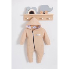 DMR Elegance Yandan Cepli Fermuarlı % 100 Pamuk Erkek Bebek Tulumu