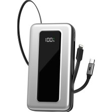 S-Link IP-G20M 20000MAH PD65W Makaralı Gri LCD Taşınabilir Pil Şarj Cihazı Powerbank