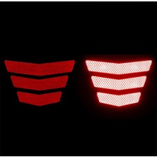 Genel 3 Adet Yansıtıcı Fosforlu Gece Görünürlük Sticker Seti – Motosiklet, Araba, Scooter Güvenlik Şeridi