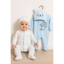 DMR Elegance Mini Jungle Aslan Desenli Erkek Bebek 4'lü Tulum Seti