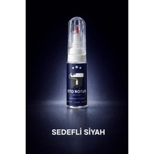 Genel 676 Pearl Black Sedefli Siyah Oto Rötuş Boyası – Iğneli ve Fırçalı Kalem Şişe – Çizik Giderici 20 ml