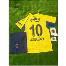 2026/.FENERBÃHÇE Alex De Souza Deplasman Sarı Yeni Sezon Çocuk Forması 4'lü Set