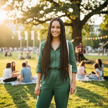 Indispensablely Afrika Örgüsü ve Rasta Için Sen  / Kahverengi