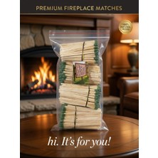 250GR Mum Yanı Konsept Lüks Koyu Yeşil Renkli Şömine/puro Kibriti